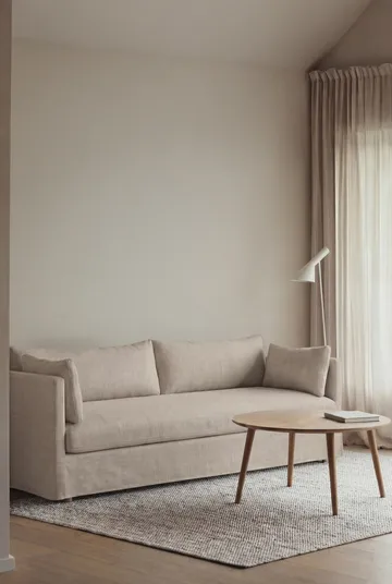 Linnevik sohva - Same Beige 6670-valkoöljytty tammi, 4-sits, helmahameella - 1898