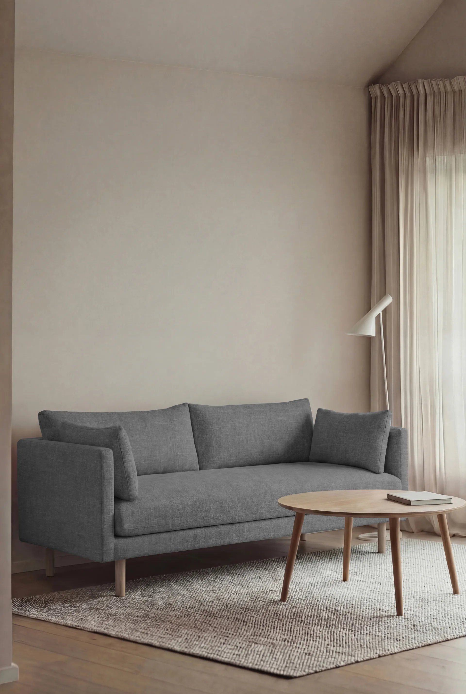 Linnevik sohva, Same Blue 6678-valkoöljytty tammi, 2-sits 1898