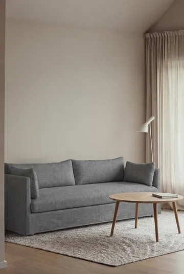 Linnevik sohva - Same Blue 6678-valkoöljytty tammi, 4-sits, helmahameella - 1898