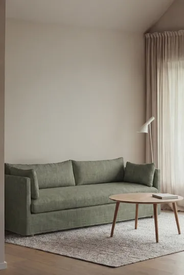 Linnevik sohva - Same Forest 6677-valkoöljytty tammi, 4-sits, helmahameella - 1898