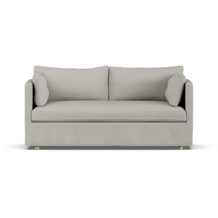 Linnevik sohva - Same Grey 6673-valkoöljytty tammi, 2-sits, helmahameella - 1898