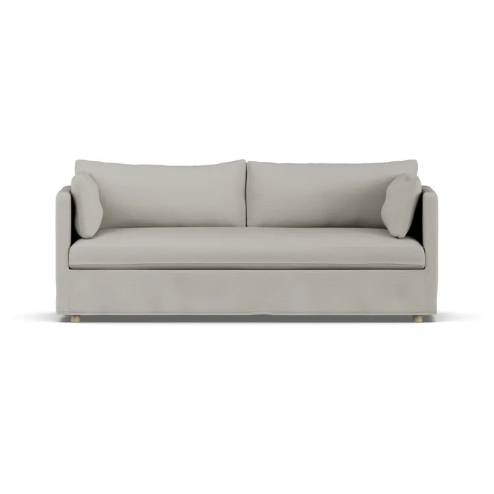 Linnevik sohva - Same Grey 6673-valkoöljytty tammi, 3-sits, helmahameella - 1898