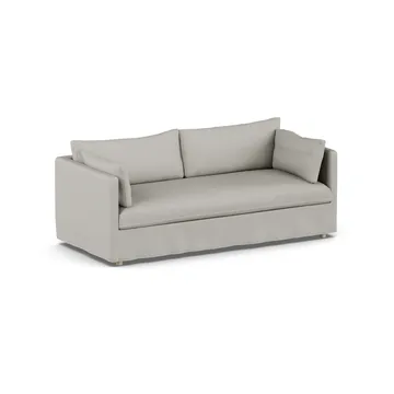 Linnevik sohva - Same Grey 6673-valkoöljytty tammi, 3-sits, helmahameella - 1898