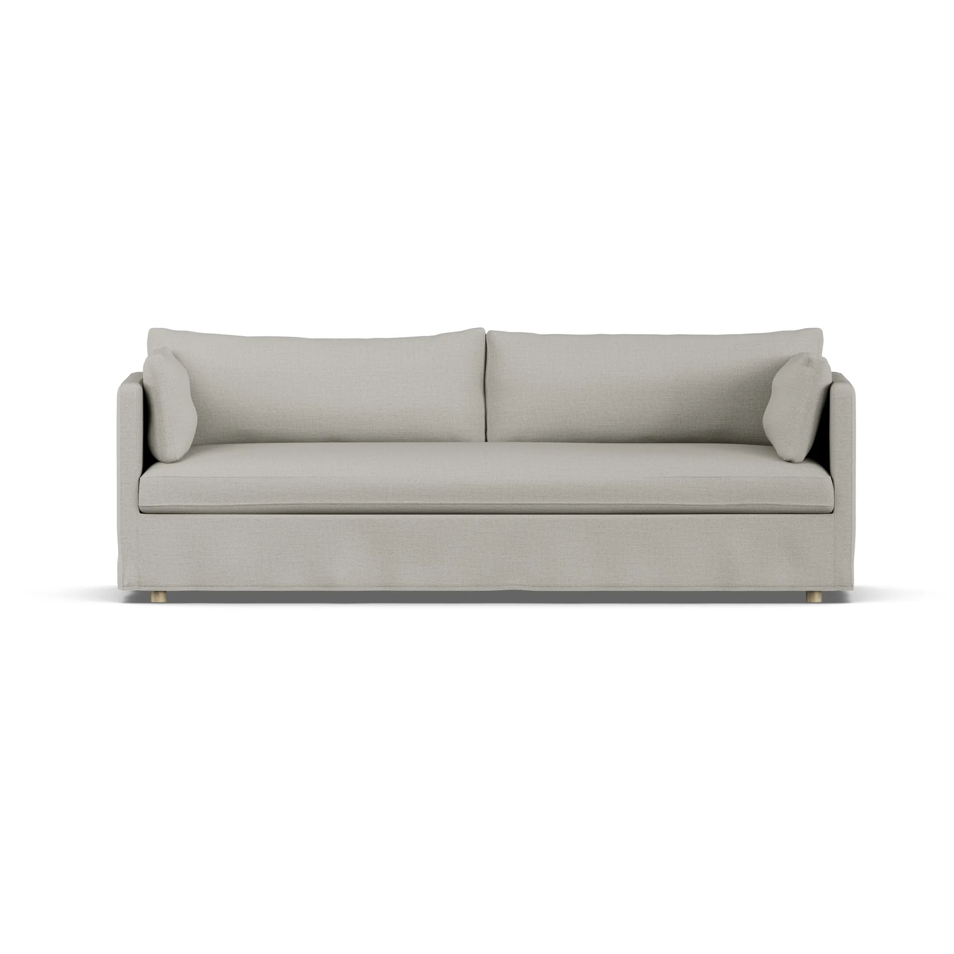 Linnevik sohva, Same Grey 6673-valkoöljytty tammi, 4-sits, helmahameella 1898