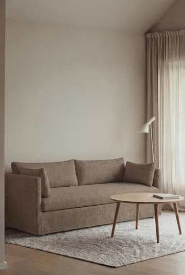 Linnevik sohva - Same Mole 6674-valkoöljytty tammi, 3-sits, helmahameella - 1898