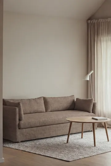 Linnevik sohva - Same Mole 6674-valkoöljytty tammi, 4-sits, helmahameella - 1898