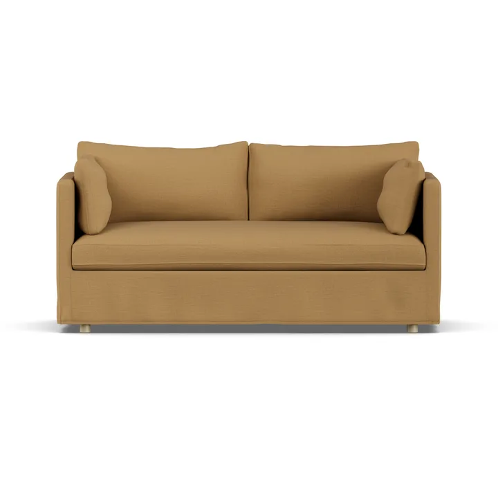 Linnevik sohva - Same Ochre 6676-valkoöljytty tammi, 2-sits, helmahameella - 1898