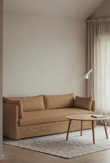 Linnevik sohva - Same Ochre 6676-valkoöljytty tammi, 4-sits, helmahameella - 1898