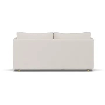Linnevik sohva - Same Off White 6671-valkoöljytty tammi, 2-sits, helmahameella - 1898