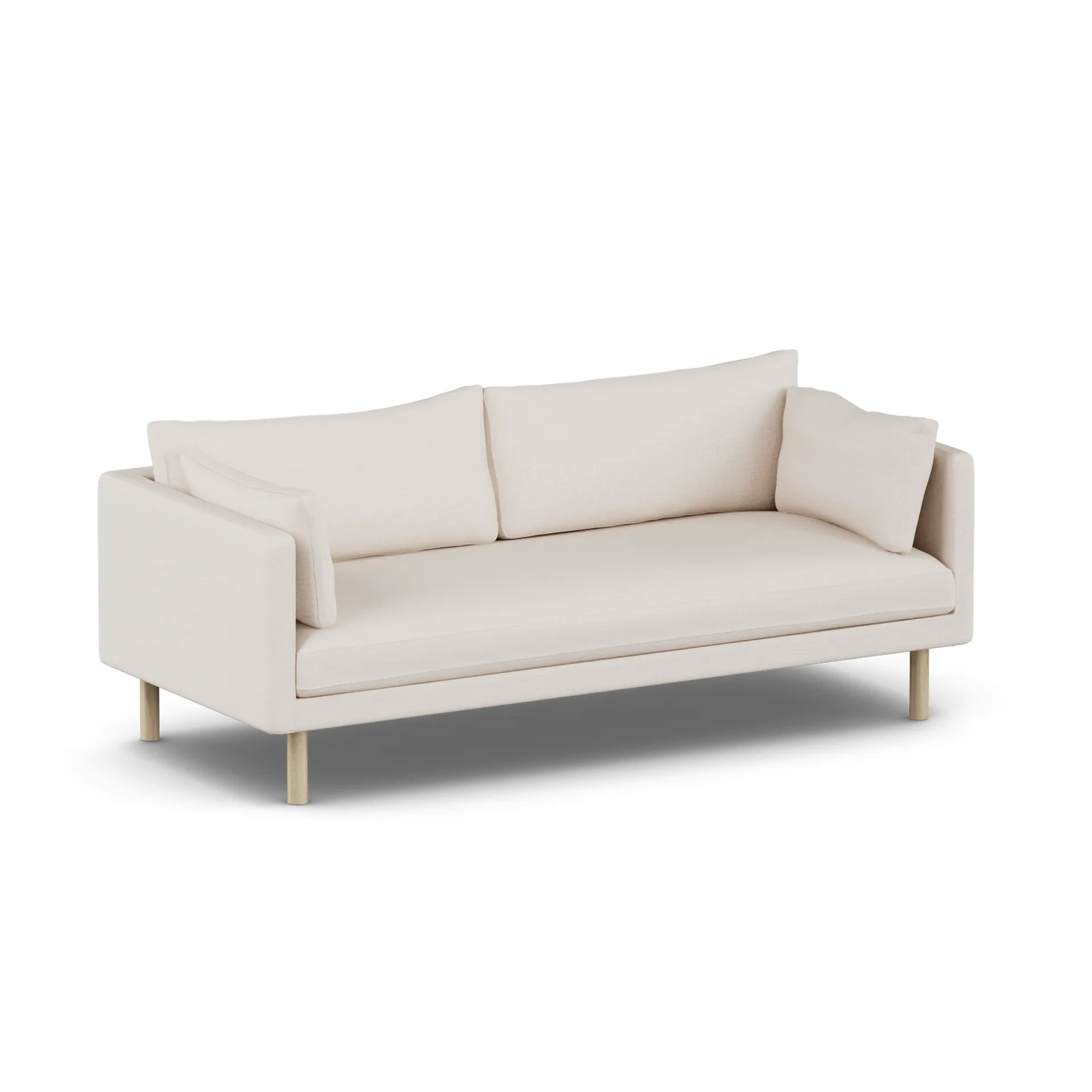 Linnevik sohva, Same Off White 6671-valkoöljytty tammi, 3-istuttava, ilman helmahametta 1898