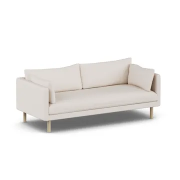Linnevik sohva - Same Off White 6671-valkoöljytty tammi, 3-istuttava, ilman helmahametta - 1898