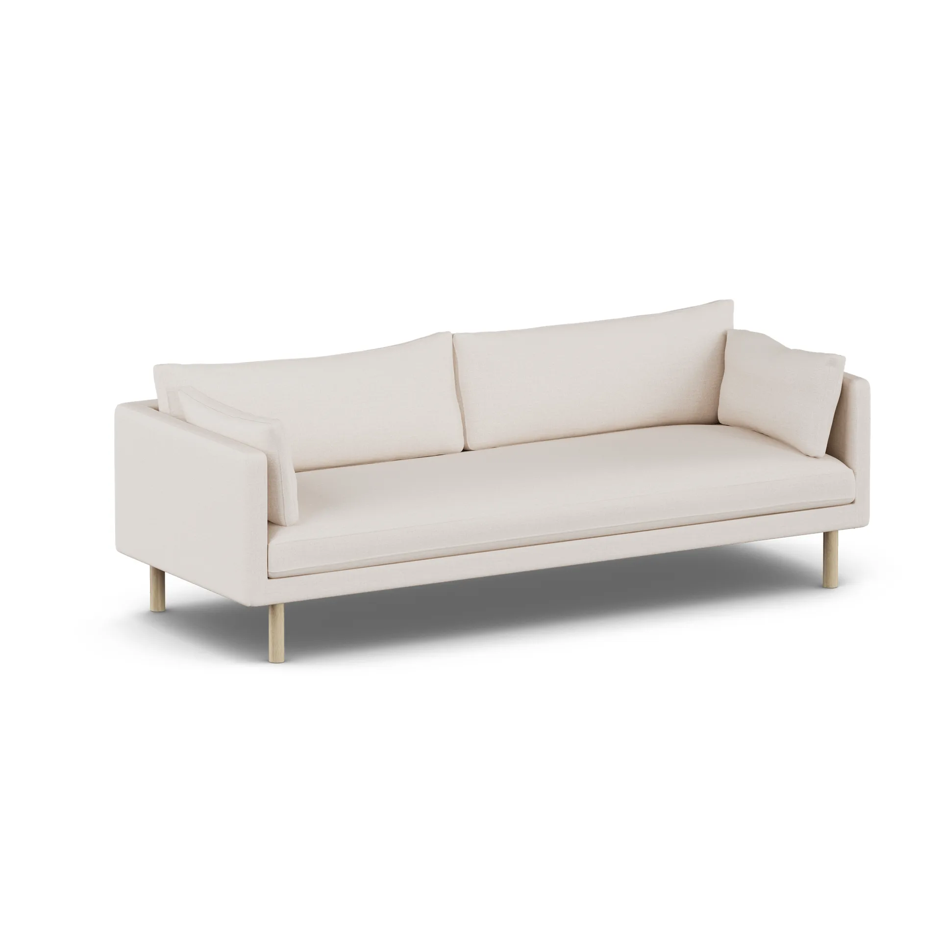 Linnevik sohva, Same Off White 6671-valkoöljytty tammi, 4-istuttava, ilman helmahametta 1898