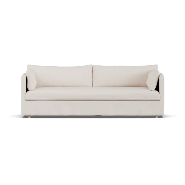 Linnevik sohva - Same Off White 6671-valkoöljytty tammi, 4-sits, helmahameella - 1898