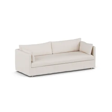 Linnevik sohva - Same Off White 6671-valkoöljytty tammi, 4-sits, helmahameella - 1898
