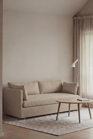 Linnevik sohva - Same Sand 6672-valkoöljytty tammi, 2-sits, helmahameella - 1898