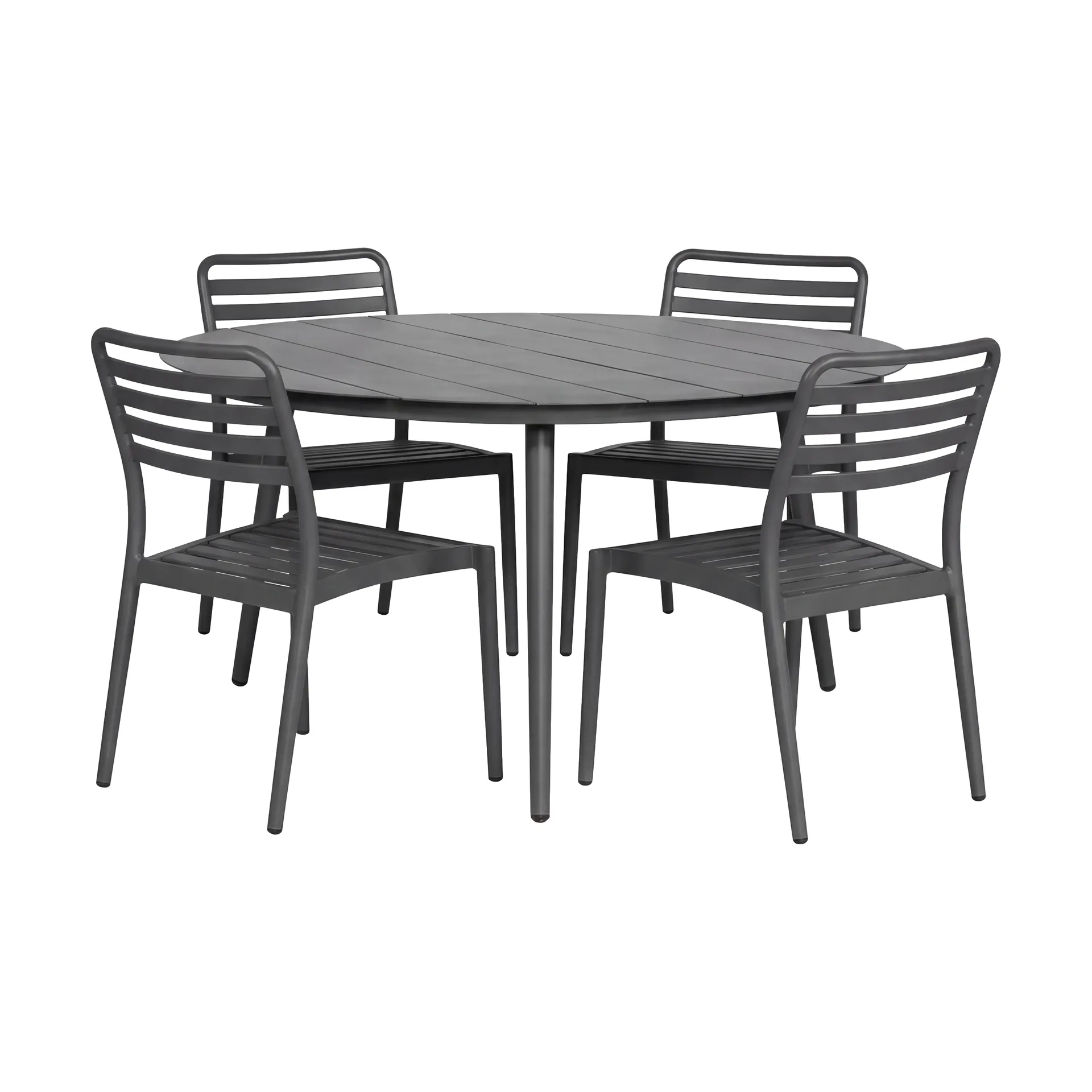 Marsala ruokapöytä Ø140 cm + 4 kpl Messina tuoli, Anthracite,  1898