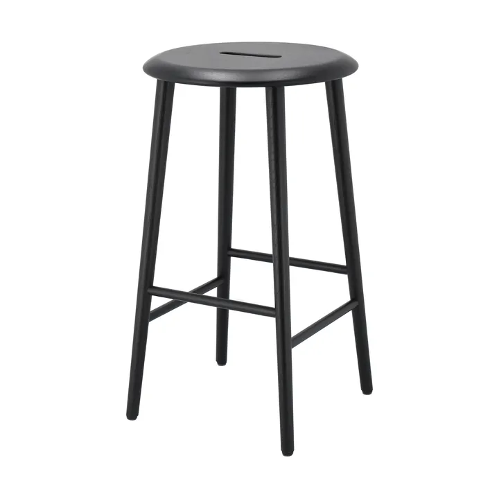 Norrabo pyöreä baarijakkara 65 cm - Mustalakattu tammi - 1898
