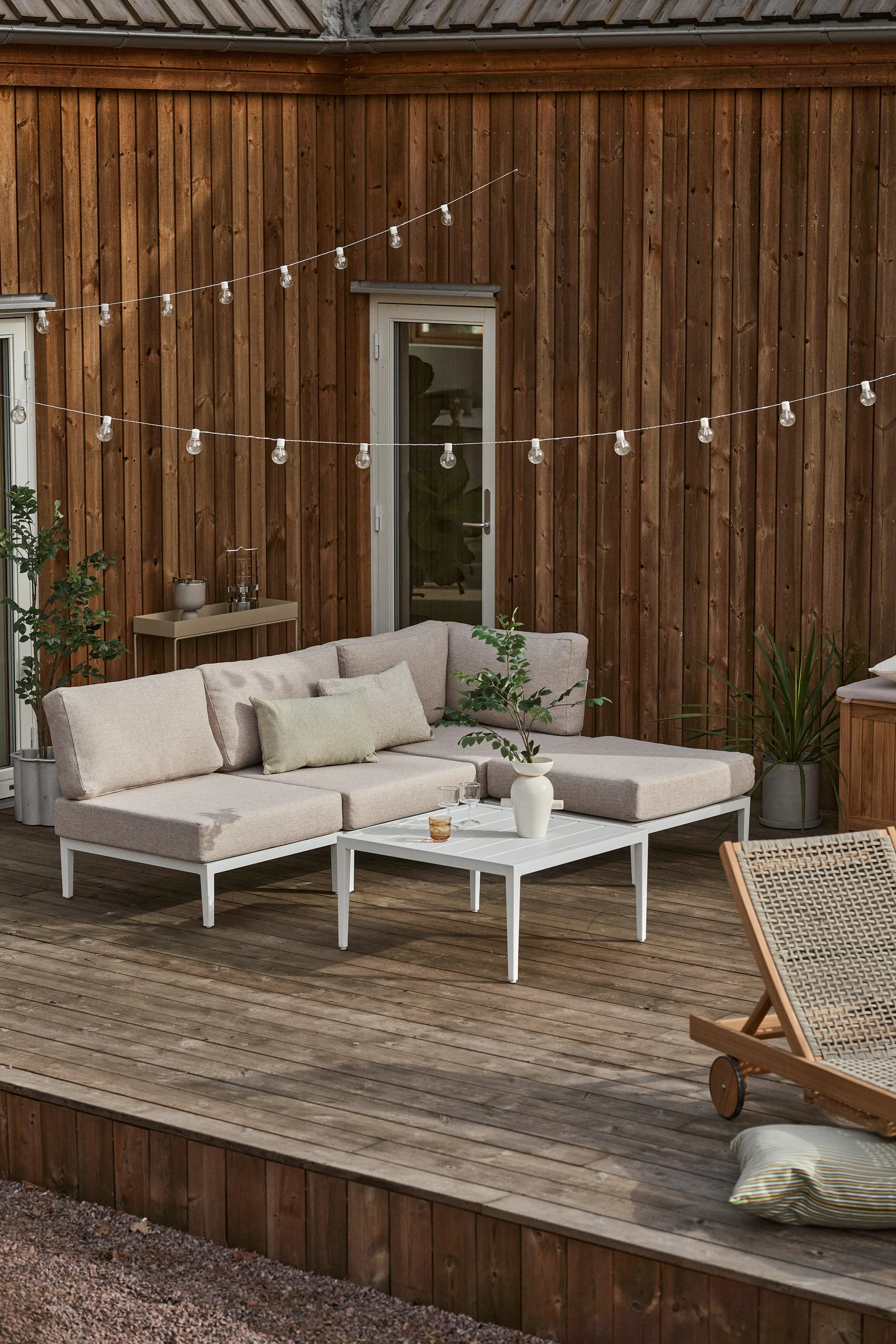 Santander moduulisohva kulmamoduuli, Valkoinen-beige 1898