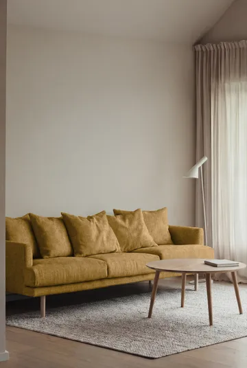 Sjövik sohva - Luiza Mustard 3972-valkoöljytty tammi, 3,5-sits - 1898