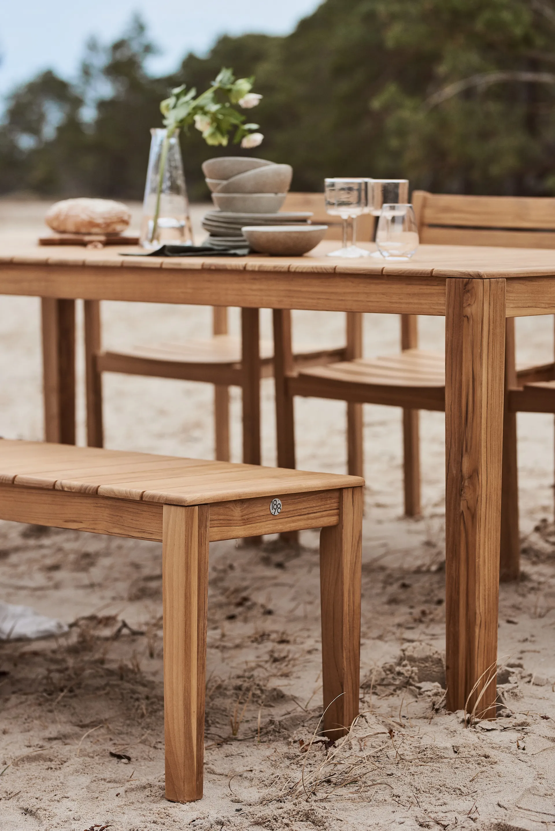 Sköndal penkki 199x40x45 cm, Teak 1898