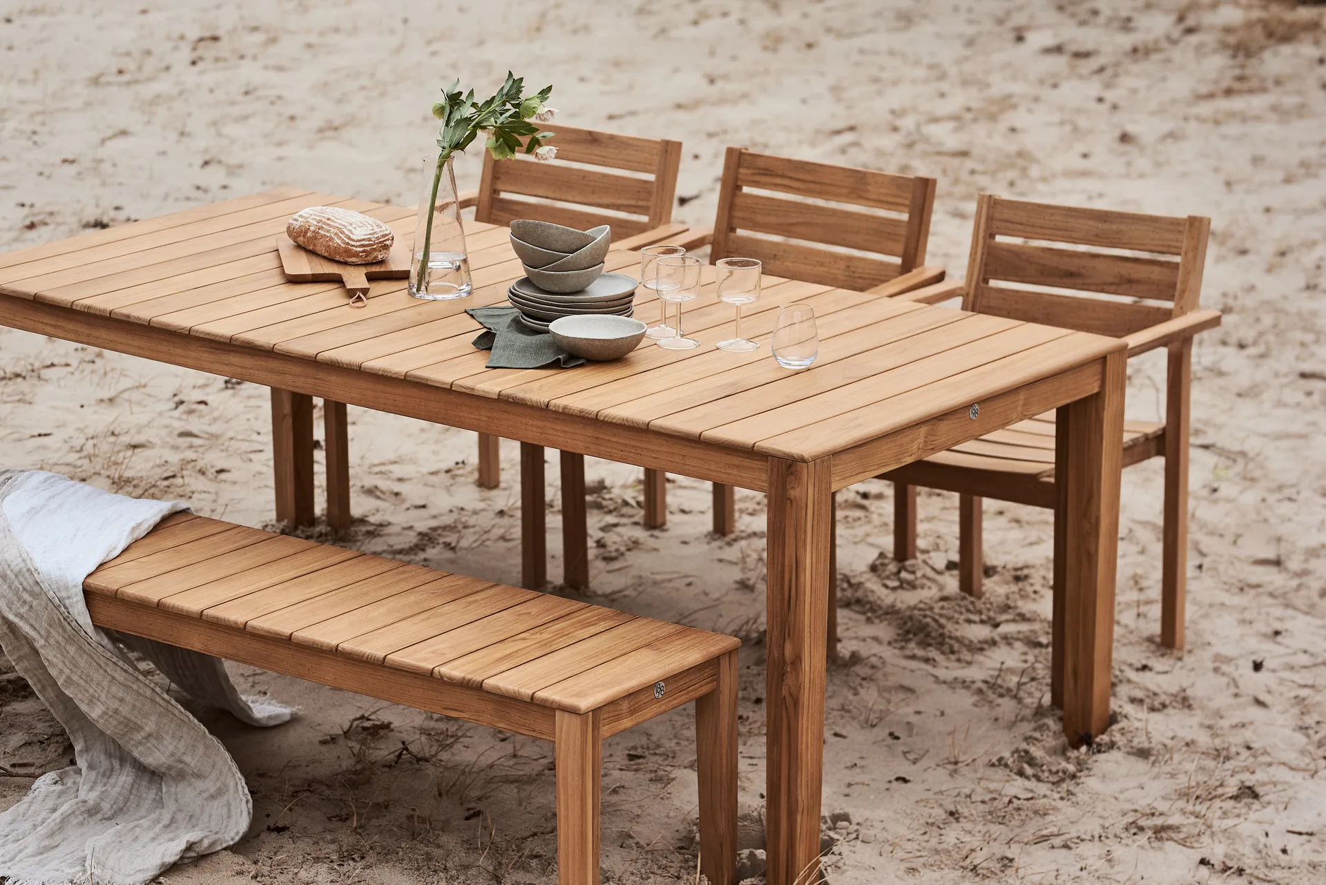 Sköndal penkki 199x40x45 cm, Teak 1898