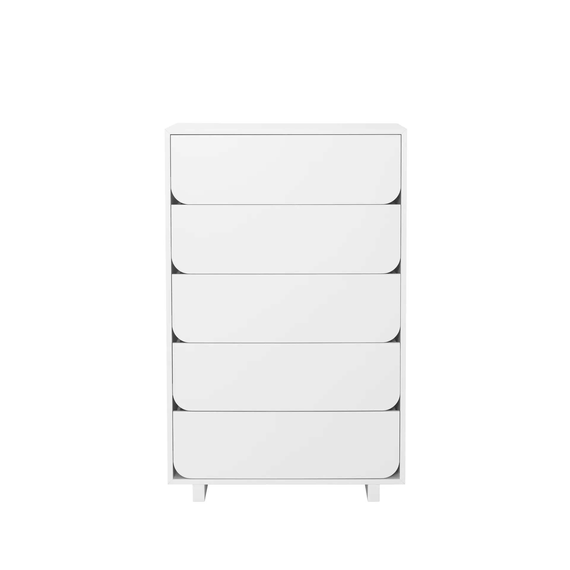 Vidja korkea lipasto, Valkoinen lakka, 5 laatikkoa 1898