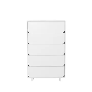 Vidja korkea lipasto - Valkoinen lakka, 5 laatikkoa - 1898