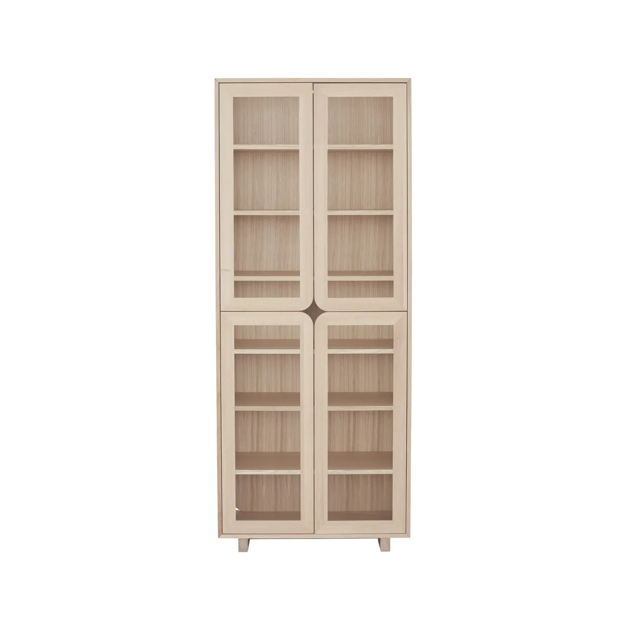 1898 Vidja korkea vitriinikaappi Valkoinenpigmenterad tammi