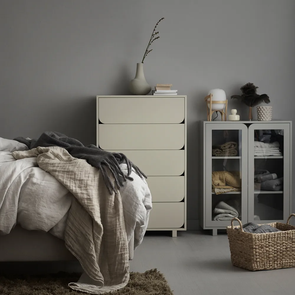 Vidja lipasto 5 laatikkoa, Hiekka 1898