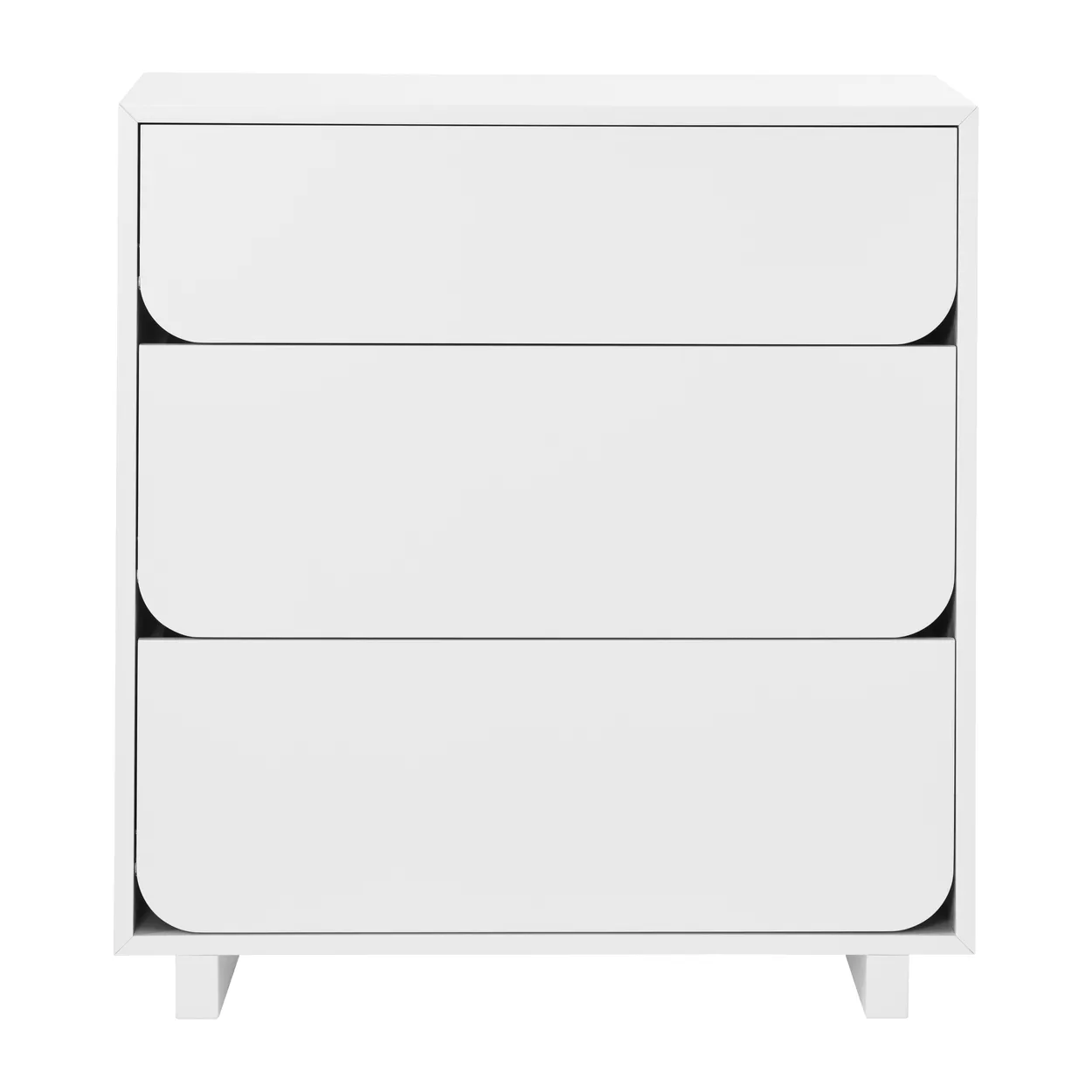 1898 Vidja lipasto matala 3 laatikkoa Valkoinen