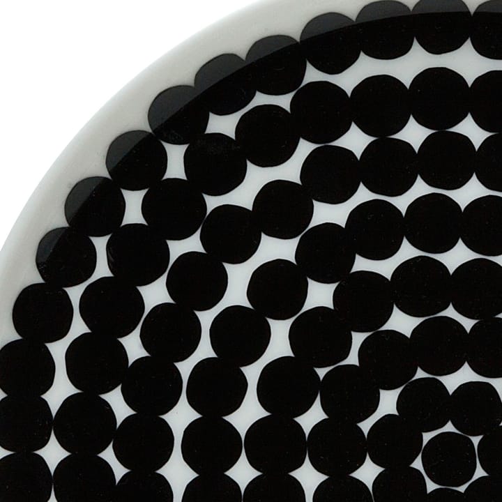 Räsymatto lautanen 20 cm, 6 kpl - musta-valkoinen - Marimekko