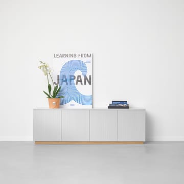Beam sivupöytä - Vaaleanharmaa, runko valkoöljyttyä tammea - A2
