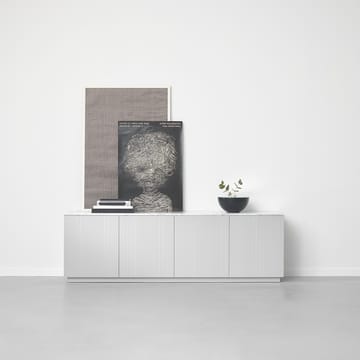 Beam sivupöytä - Vaaleanharmaa, vaaleanharmaa runko, päällyslevy carraran marmoria - A2