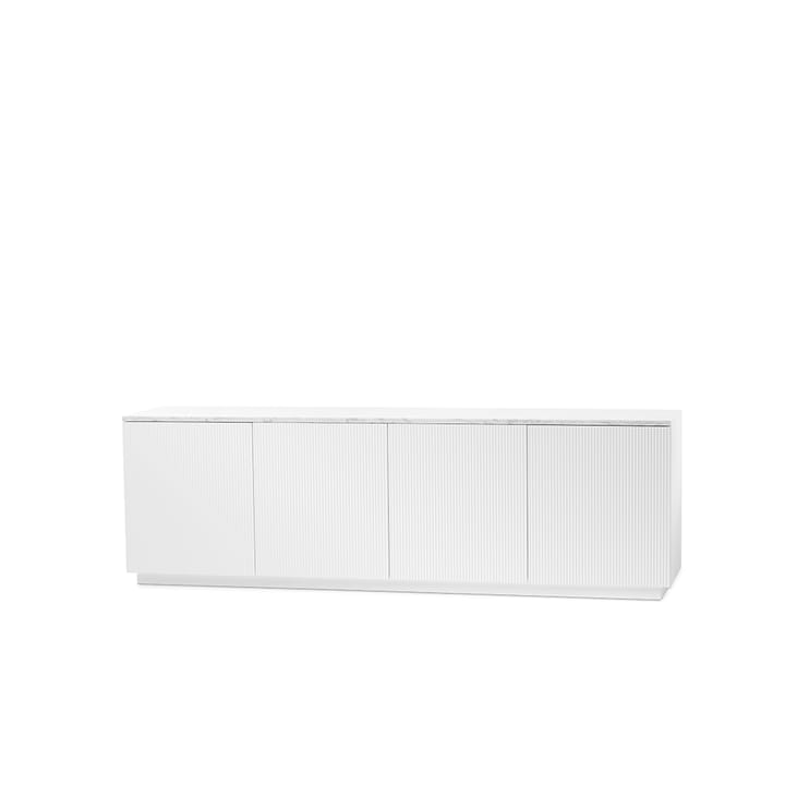 Beam sivupöytä - Valkoinen lakka, valkoinen kanta, päällyslevy carraran marmoria - A2
