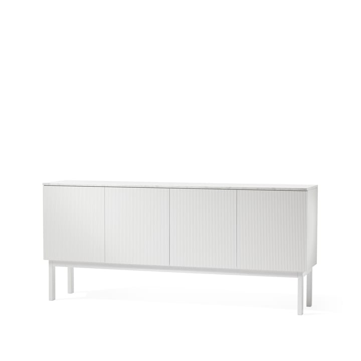 Beam sivupöytä - Valkoinen lakka, valkoinen runko, päällyslevy carraran marmoria - A2