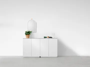 Echo seinäpeili - Valkoinen, 43x63 cm - A2