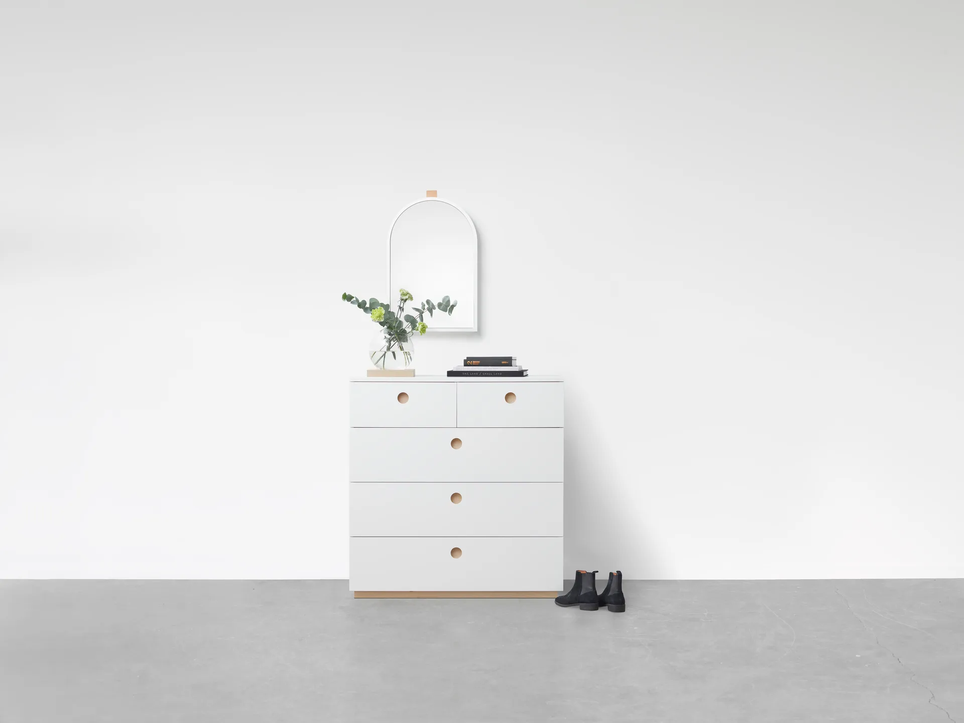 Echo seinäpeili, Valkoinen, 43x63 cm A2