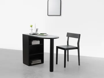 Hub kirjoituspöytä - Mustaksi petsattu tammi, 100×73×43 cm - A2