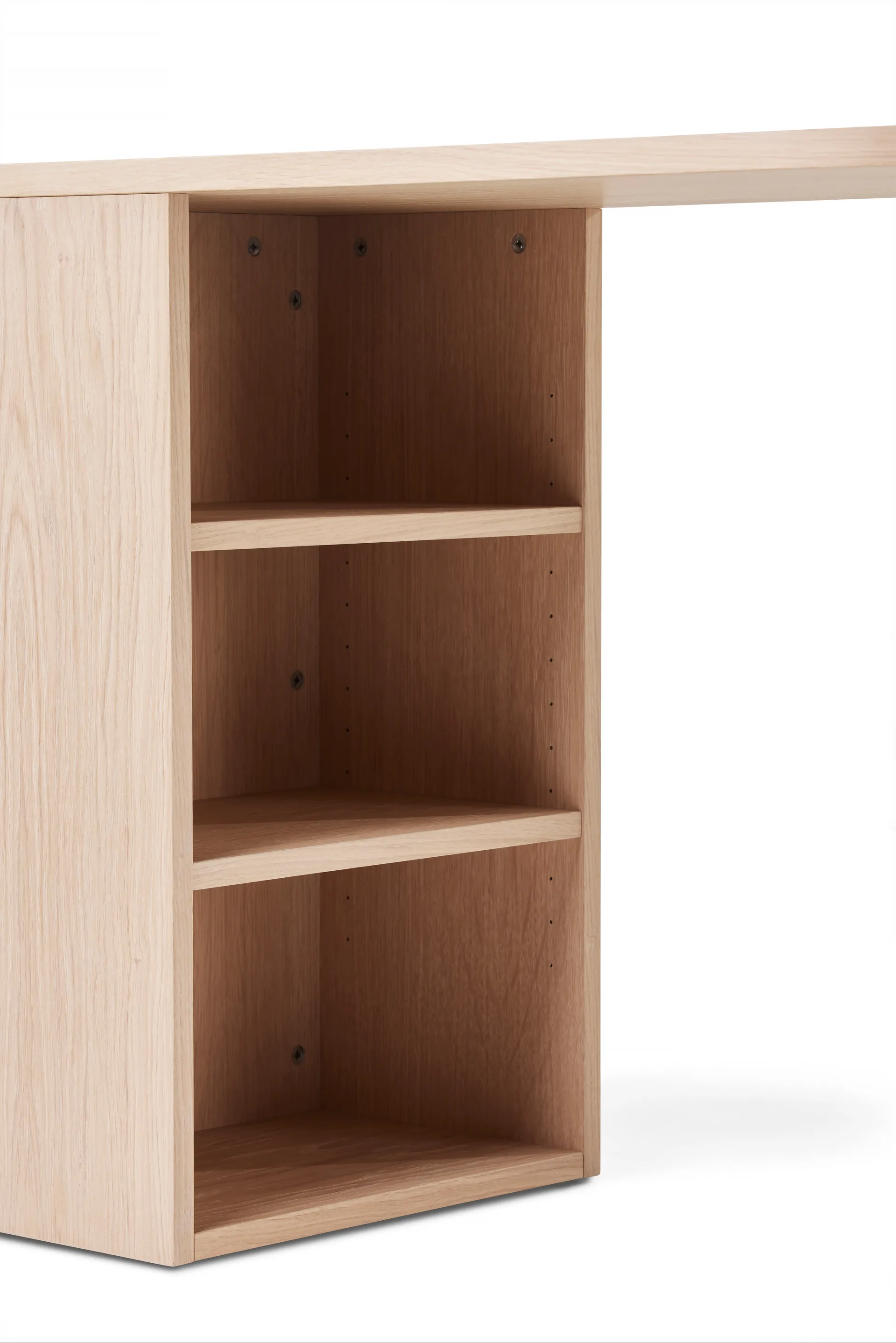 Hub kirjoituspöytä, Valkoöljytty tammi, 100×73×43 cm A2