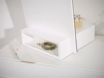 Me pöytäpeili säilytyksellä - Valkoinen, 34×57×30 cm - A2