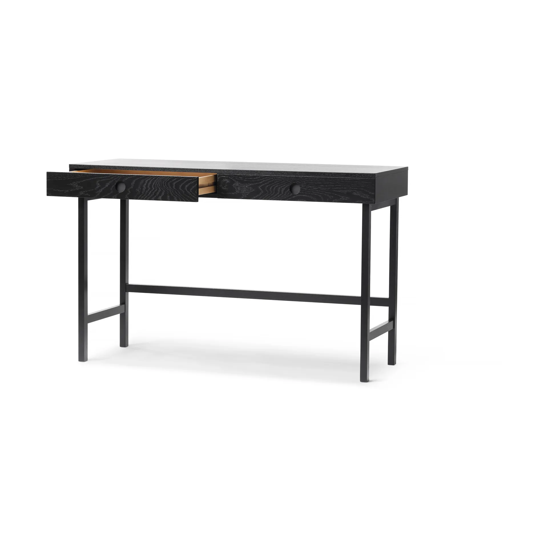 Mind työpöytä, Mustaksi petsattu tammi, 118×74×44 cm A2