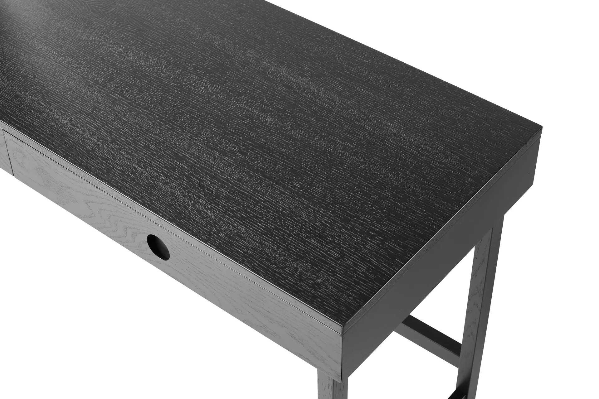 Mind työpöytä, Mustaksi petsattu tammi, 118×74×44 cm A2