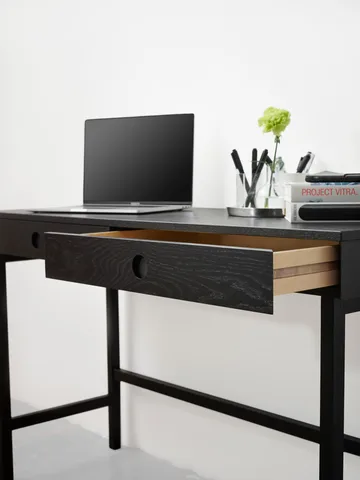 Mind työpöytä - Mustaksi petsattu tammi, 118×74×44 cm - A2