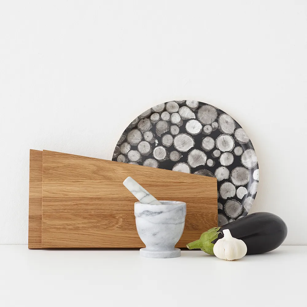 Småland tarjotin, Musta/valkoinen A2