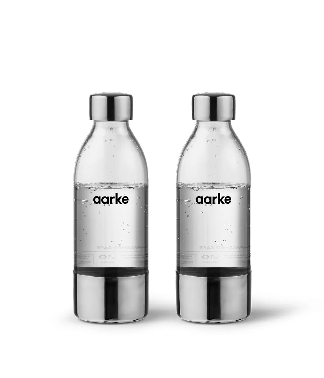 Aarke PET vesipullo 65 cl 2 kpl Kirkas-ruostumaton teräs