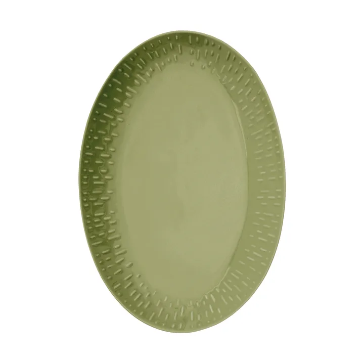 Confetti soikea vati - Olive, 25,5×36 cm - Aida
