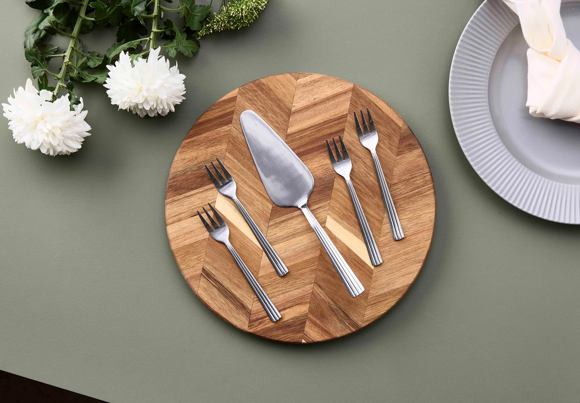 Groovy kakkulapiosetti 5 osaa, Ruostumaton teräs Aida