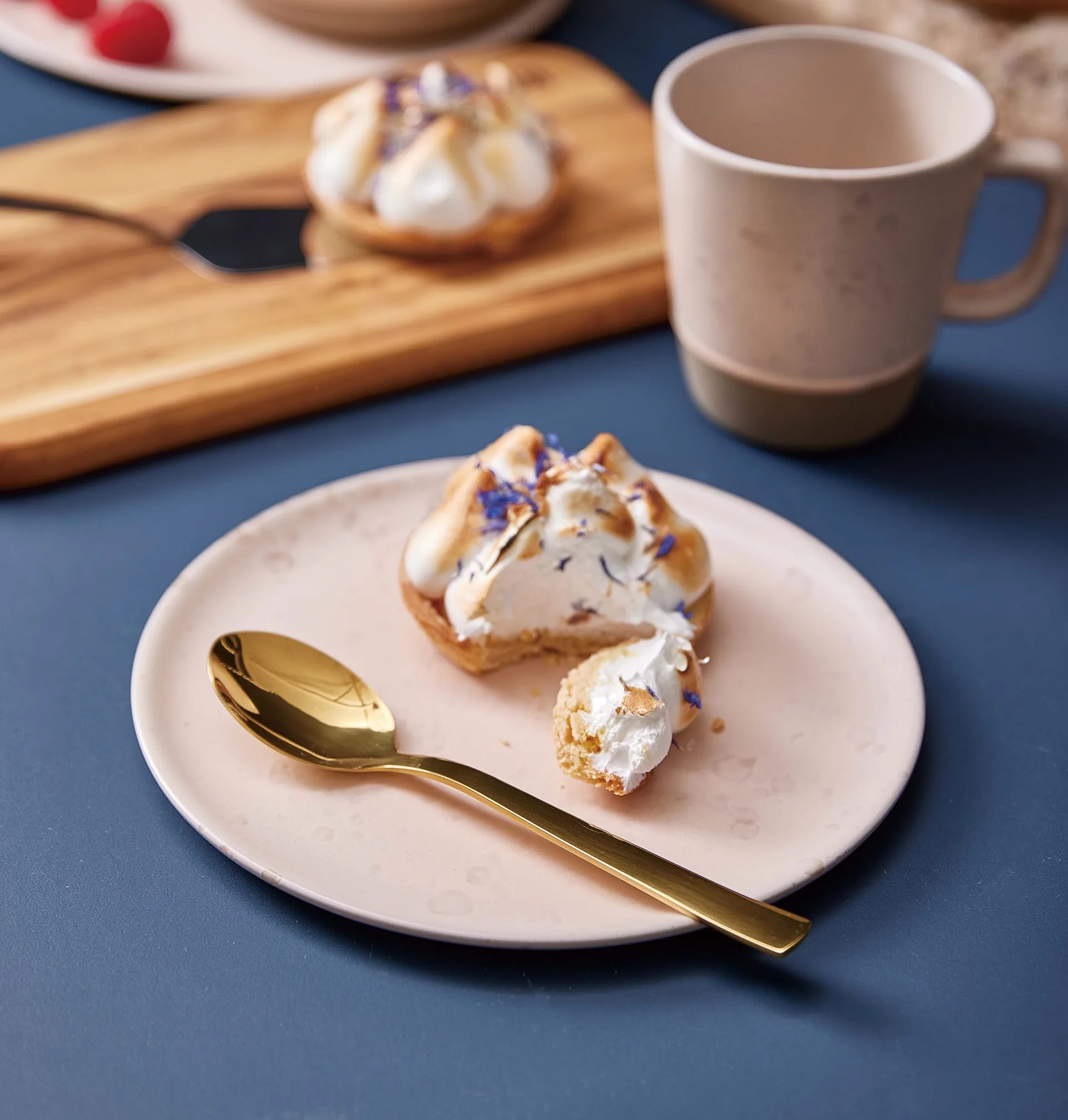 Raw jälkiruokalusikka 4-pakkaus, Kulta Aida