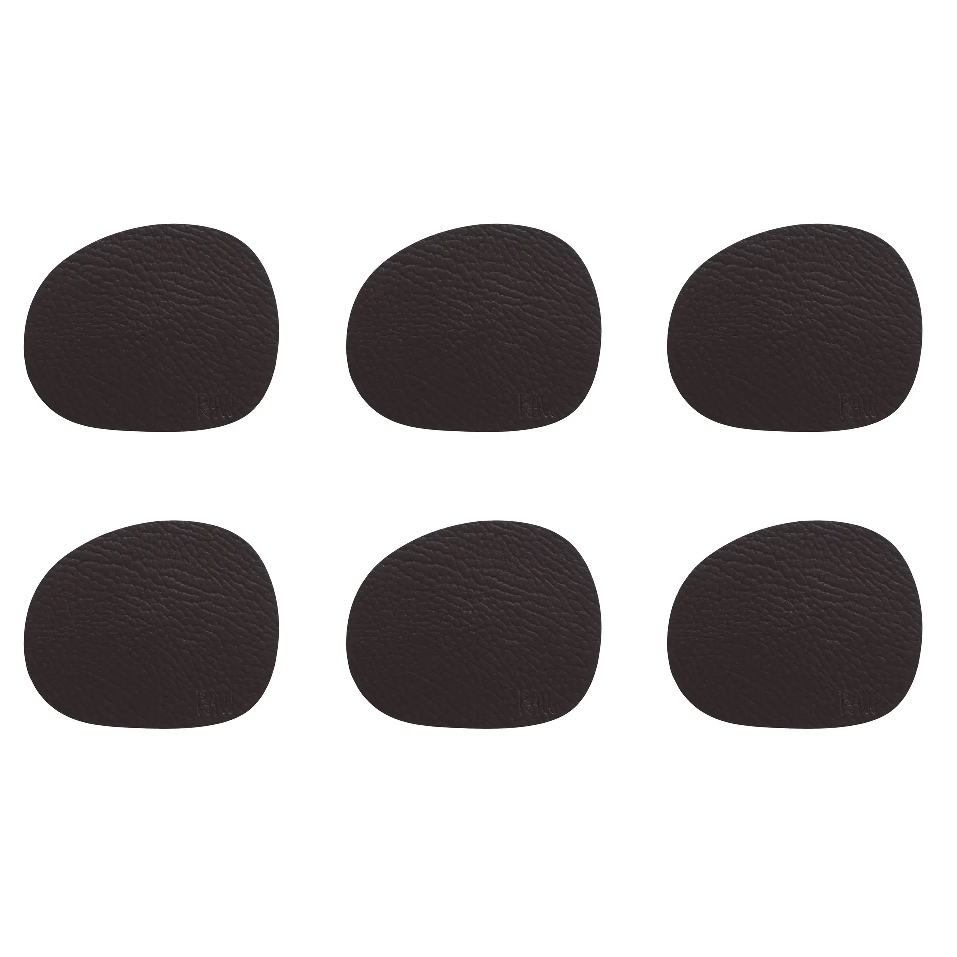 Raw lasinalunen nahka 6-pakkaus, Brown buffalo (ruskea) Aida