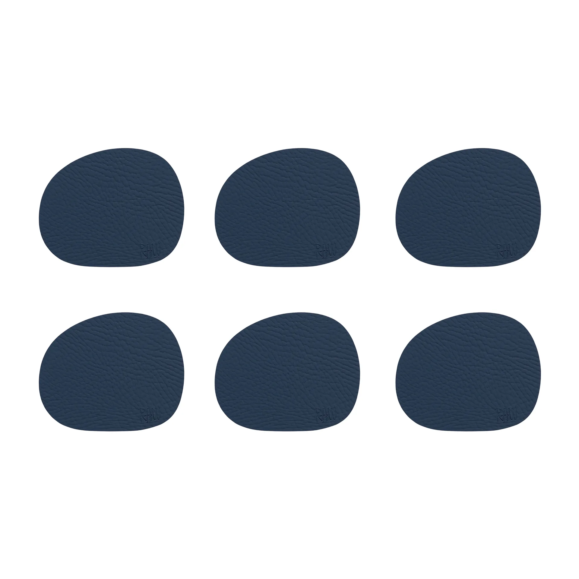 Raw lasinalunen nahka 6-pakkaus, Tummansininen Aida